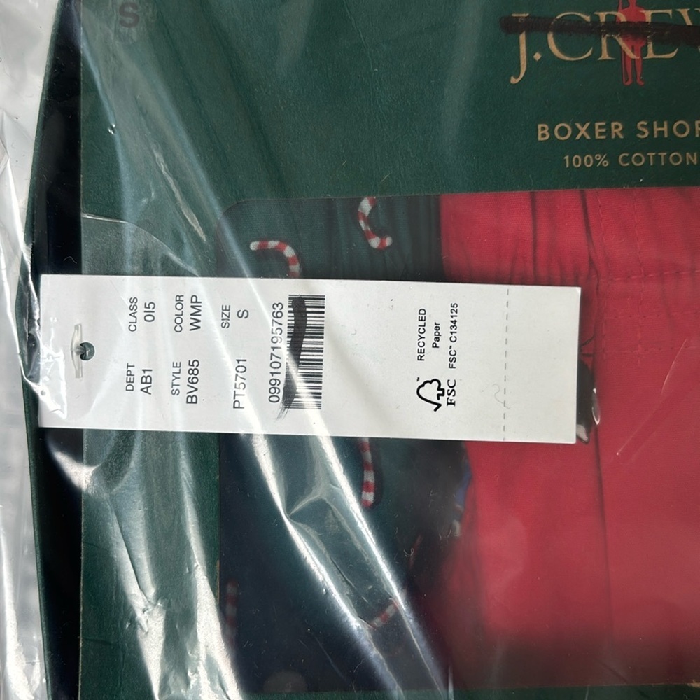 NWT Mens J. Crew Christmas themed Boxers Nutcracker stripes Cotton 3-pack - Picture 3 of 5